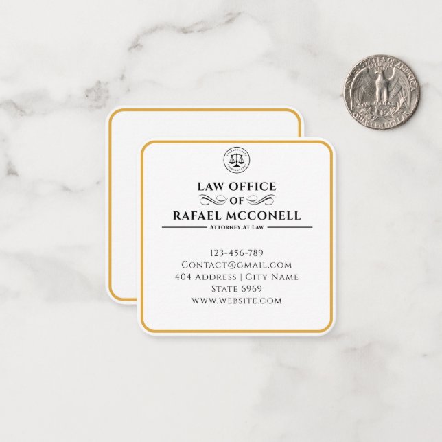 Cartão De Notas Sua empresa de logotipo | Advogado (Frente/Verso In Situ)