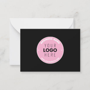 Cartão De Notas Substituição fácil de logotipos e texto editável