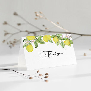 Cartão De Notas Summer Lemons Thank You Note Card