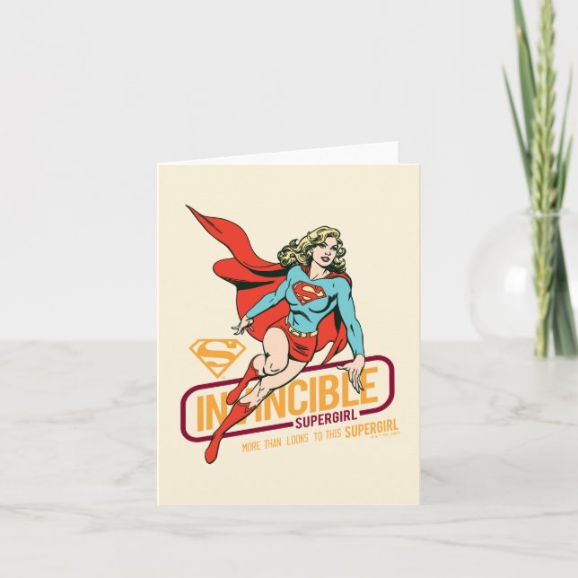 Cartão De Notas Supergirl Invencível - Gráfico Retroativo (Frente)