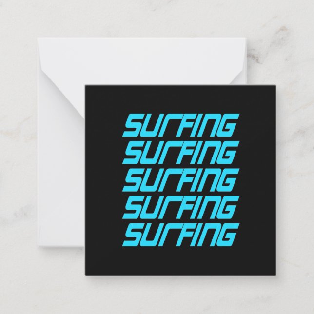Cartão De Notas Surfando Surfando (Frente)