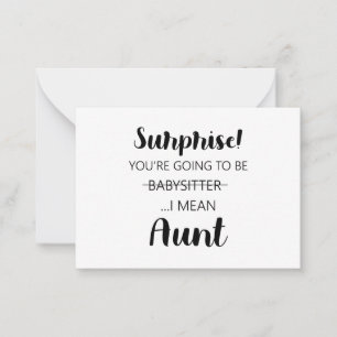 Cartão De Notas Surpresa Você Vai Ser Tia Babysitter
