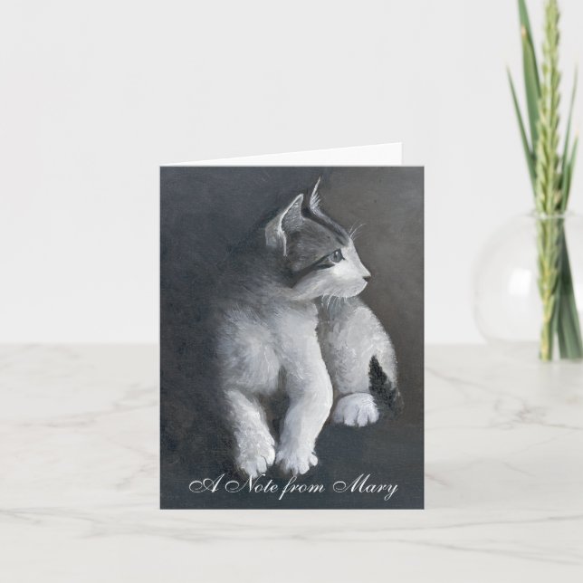 Cartão De Notas Tabby Kitten (Frente)