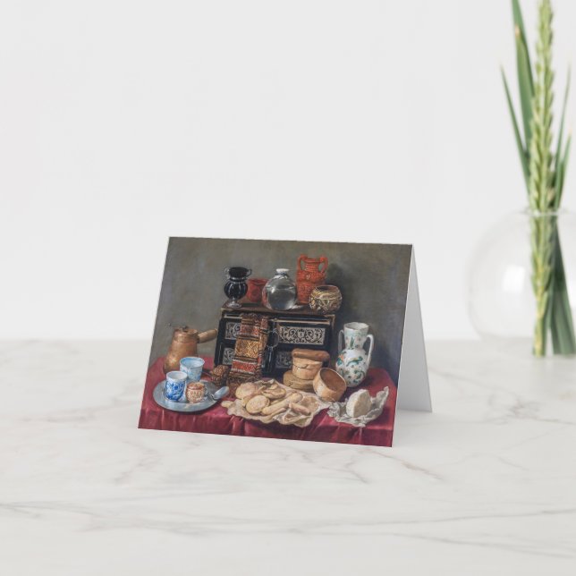 Cartão De Notas Tableau De Cozinha: Boliche, Taça E Vida Estática  (Frente)