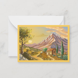 Cartão De Notas Tableau peinture d'art sur carte de voeux.