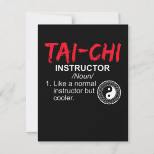 Cartão De Notas Tai Chi Instrutor Tai Chi Fighter