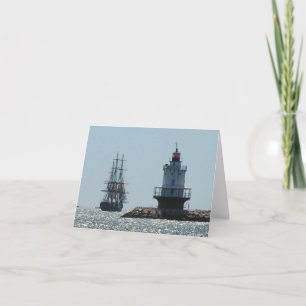 Cartão De Notas Tall ship sailing by Spring Point Light