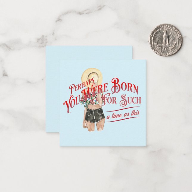 Cartão De Notas Talvez você tenha sido nascer por um tempo, Noteca (Frente/Verso In Situ)