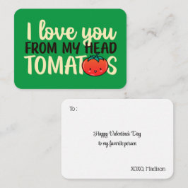 Cartão De Notas Te Amo Tomates Engraçados Dia de os namorados De L