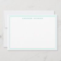 Teal Modern Professional Double Border