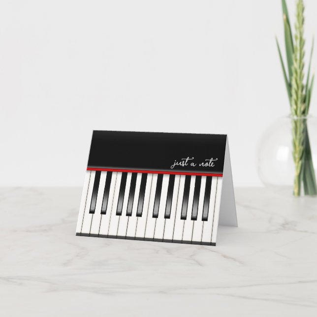 Cartão De Notas Teclado Piano (Frente)