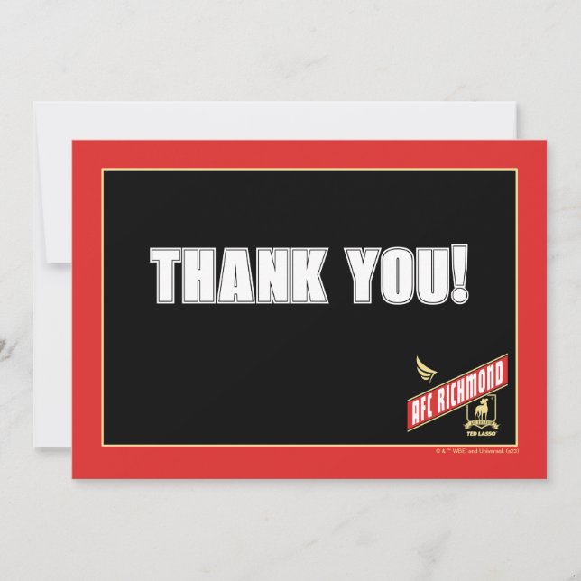 Cartão De Notas Ted Lasso | Banner atlético AFC Richmond (Frente)