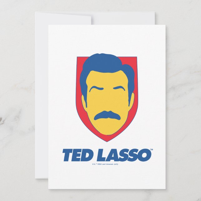 Cartão De Notas Ted Lasso | Ícone Face (Frente)