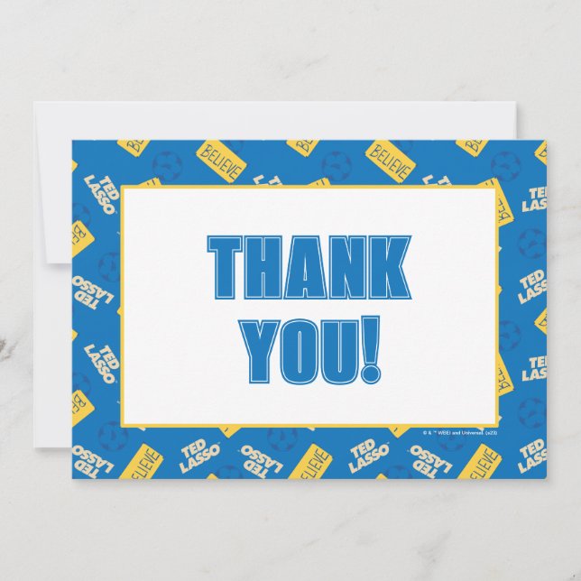 Cartão De Notas Ted Lasso | Padrão de sinal de crença e osse de es (Frente)