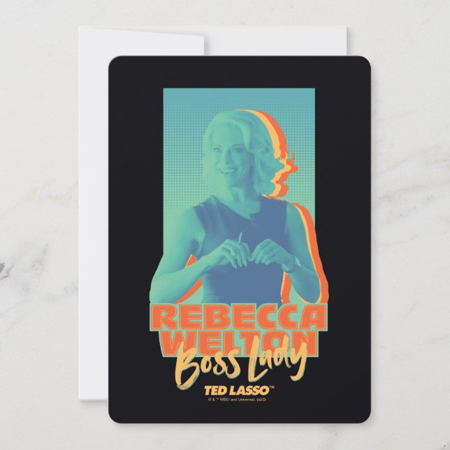 Cartão De Notas Ted Lasso | Rebecca Welton Boss Lady Graphic (Frente)