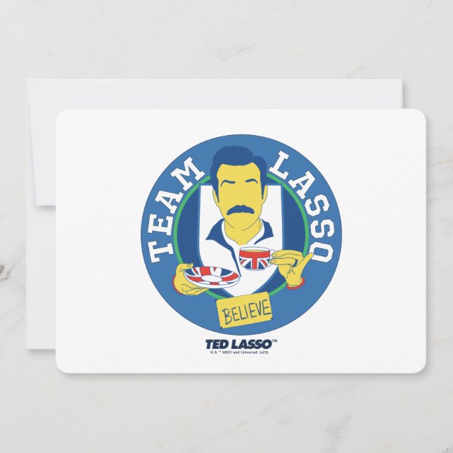 Cartão De Notas Ted Lasso | Team Lasso Tea Iconic Avatar (Frente)