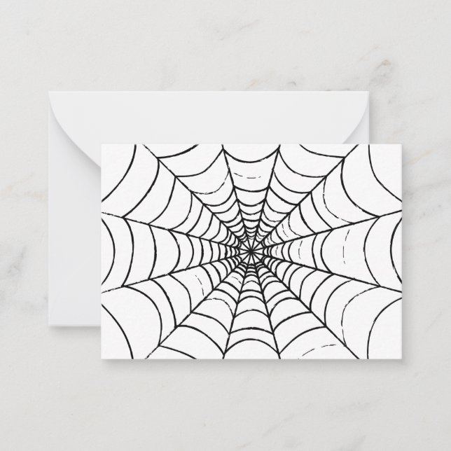 Cartão De Notas Teia de Aranha Simples - Vista Aproximada (Frente)