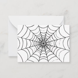 Cartão De Notas Teia de Aranha Simples - Vista Aproximada