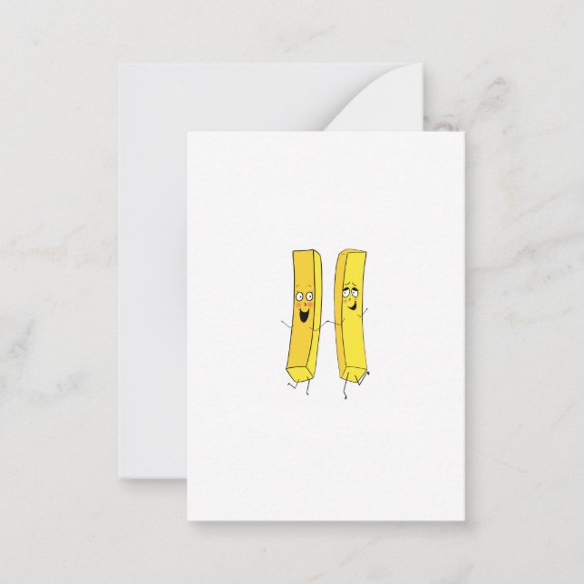 Cartão De Notas Tema de batatas fritas (Frente)