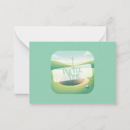 Cartão De Notas Tema de Golf Personalizado