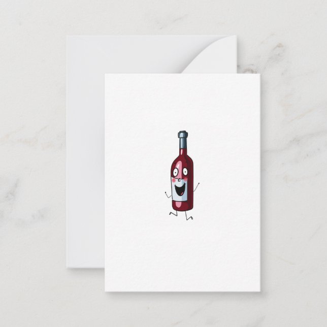 Cartão De Notas Tema vinho, vinho tinto, garrafa de vinho (Frente)