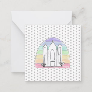 Cartão De Notas Templo LDS Salt Lake City pôr do sol arco-íris mór