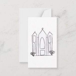 Cartão De Notas Templo Mórmon de Salt Lake City simples moderno