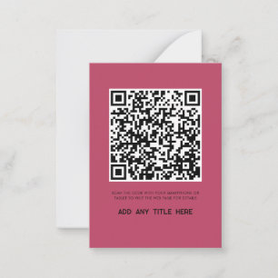 Cartão De Notas Tendência do logotipo comercial de código QR moder