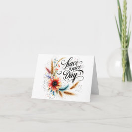 Cartão De Notas Tenha um belo dia floral