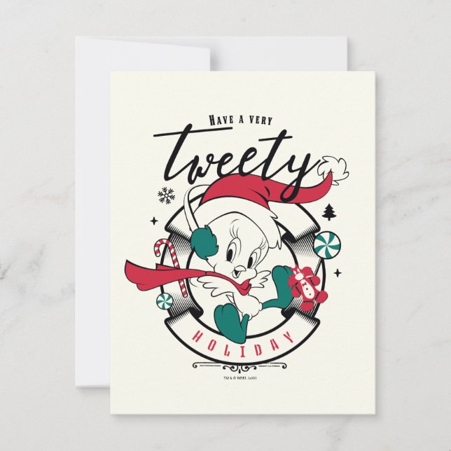 Cartão De Notas Tenha um Ótimo Feriado TWEETY™ (Frente)