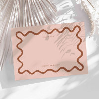 Terracotta Squiggly Wavy Line Obrigado