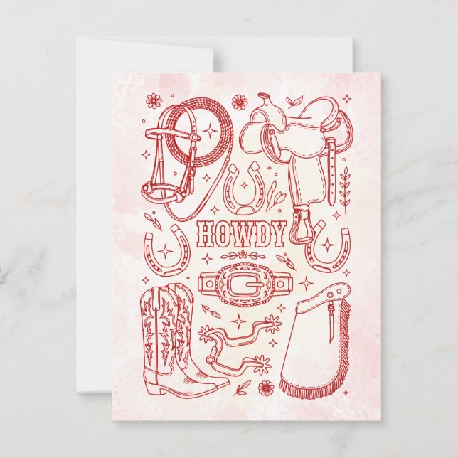 Cartão De Notas Texas Cowboy Pack  (Frente)