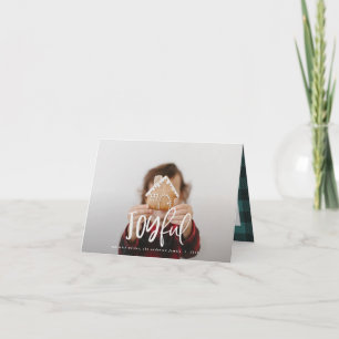 Cartão De Notas Texto alegre do roteiro de fotos e feriado da famí