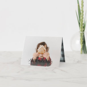 Cartão De Notas Texto do roteiro de fotos e família tartã muito di