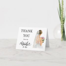 Cartão De Notas Thank you from the Bride to Be