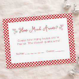 Cartão De Notas That's Amore Bridal Shower Game - How Many Kisses