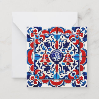 Cartão De Notas The Portuguese Tile and the Christmas Bell