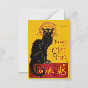 Cartão De Notas Theophile Steinlen - Le Chat Noir Vintage