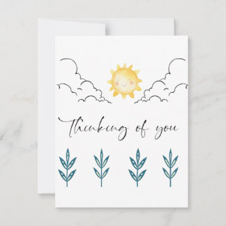 Cartão De Notas Thinking of you Flat Note Card