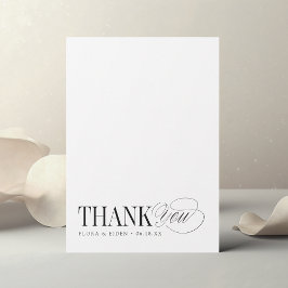 Cartão De Notas Timeless Thank You Personalized Stationery