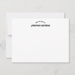 Cartão De Notas Tipografia moderna em negrito da mesa de