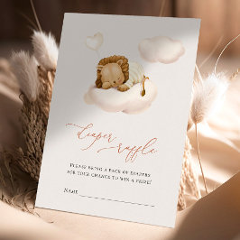 Cartão De Notas Tíquetes de Fralda de Balão de Nuvem de Leão