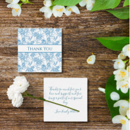 Cartão De Notas Toile Chinoiserie French Blue Obrigado