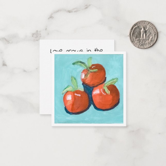 Cartão De Notas Tomates Vermelhos (Frente/Verso In Situ)