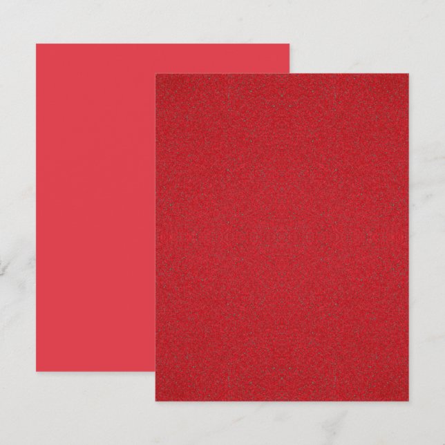 Cartão De Notas Tomato Red + Noise Flat Note Card - Personalizável (Frente/Verso)