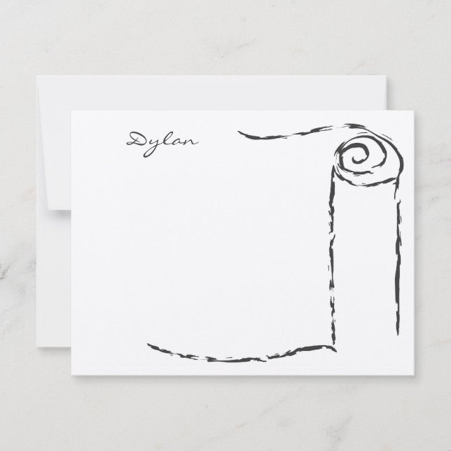 Cartão De Notas Torah Scroll Bar Mitzvah Obrigado (Frente)