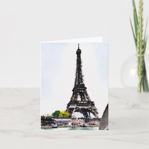 Cartão De Notas Torre Eiffel de Paris - Elegante inspirada em Fran