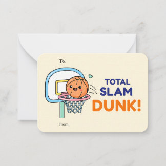 Cartão De Notas Total Slam Dunk Valentine Flat Note Card