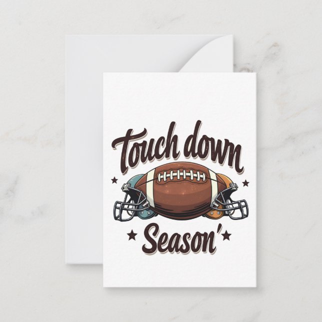 Cartão De Notas Touch Down Season Fantasy Futebol Rugby Gift (Frente)