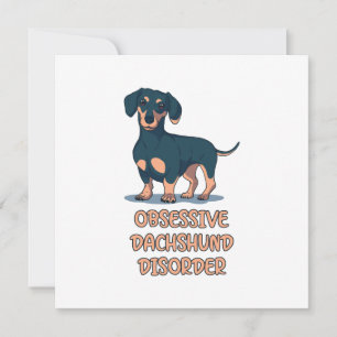Cartão De Notas Transtorno Obsessivo de Dachshund